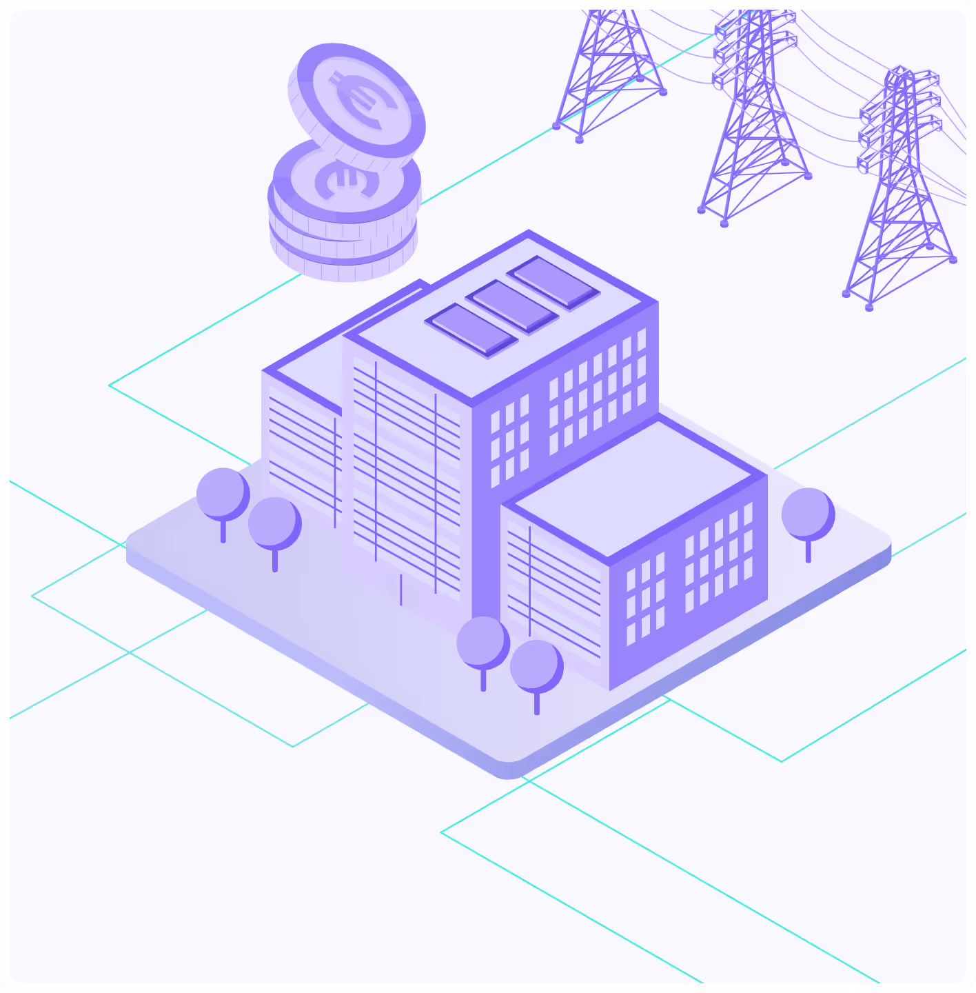 Simplified interface showing the connection to the energy market