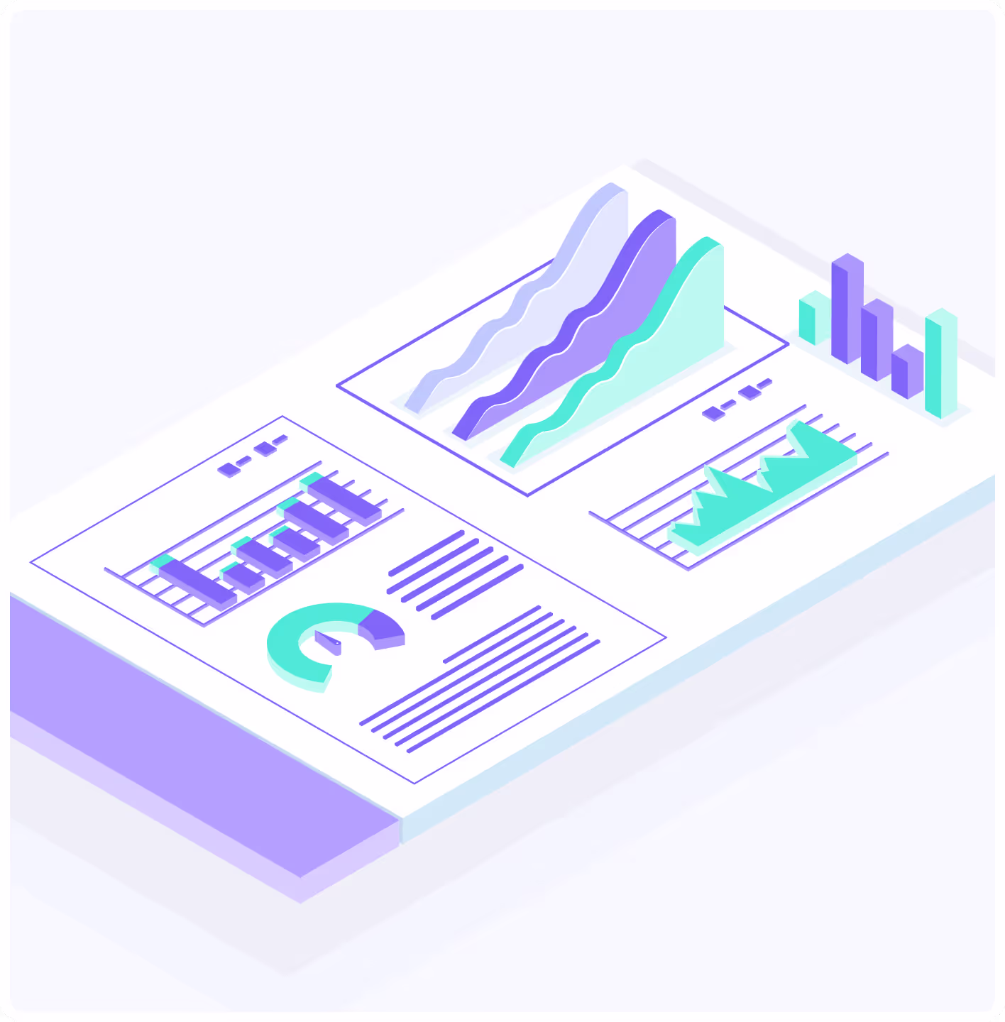 Simplified interface showing performance reports